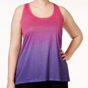 Ideology T-Back Dyed Burnout Tank Top Molten Pink